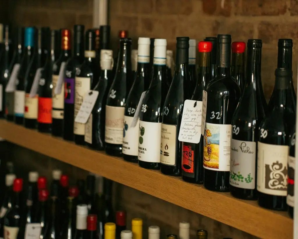 free photo of selection of alcohol bottles on shelves